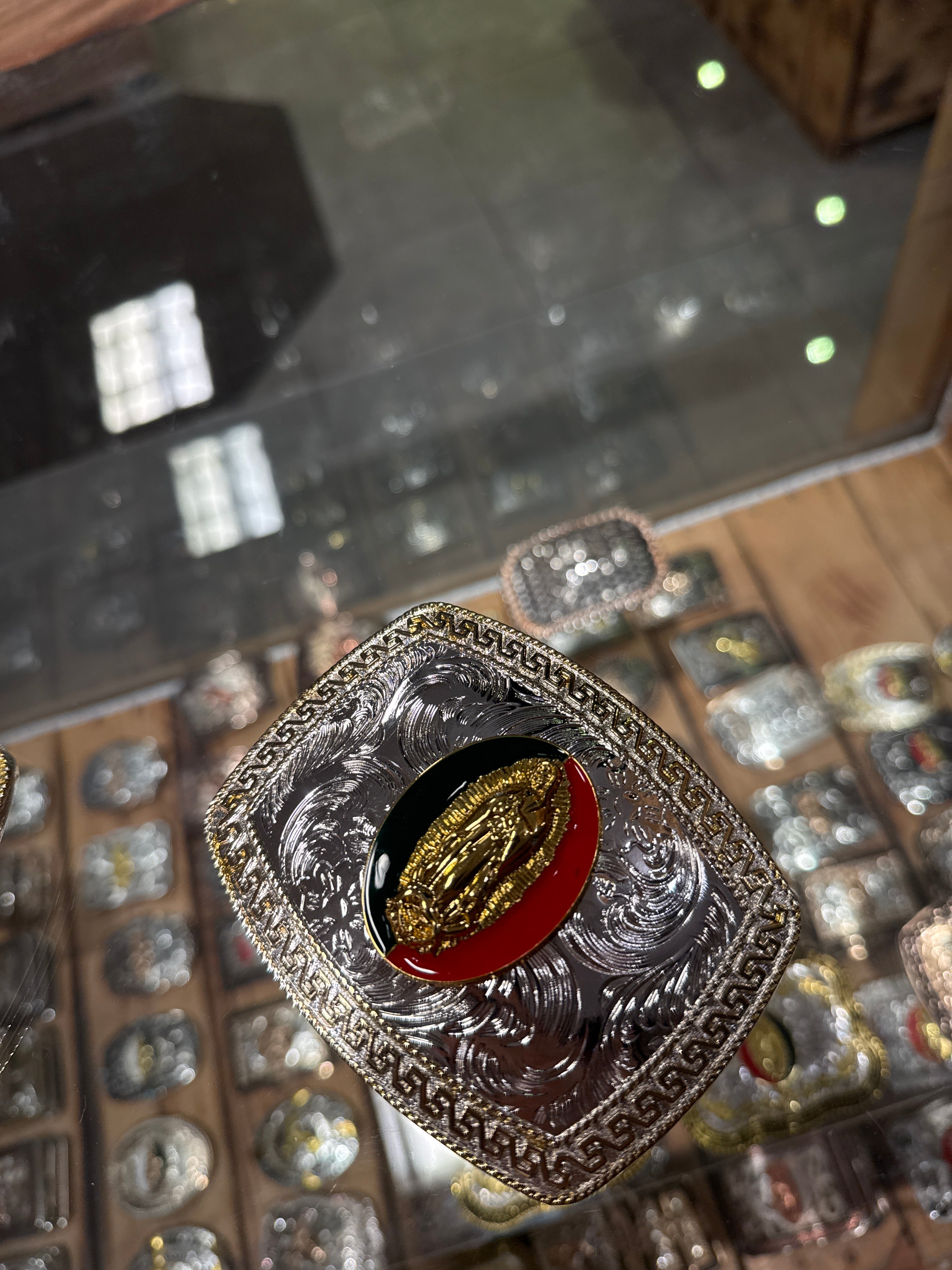 Virgin Mary Golden Hyro Western Buckle