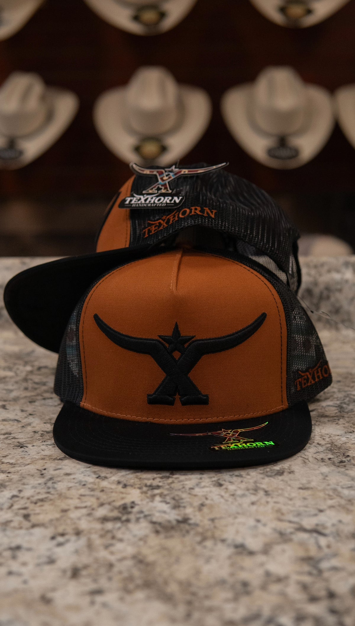 Tex Horn Snapback Cap Burnt Orange