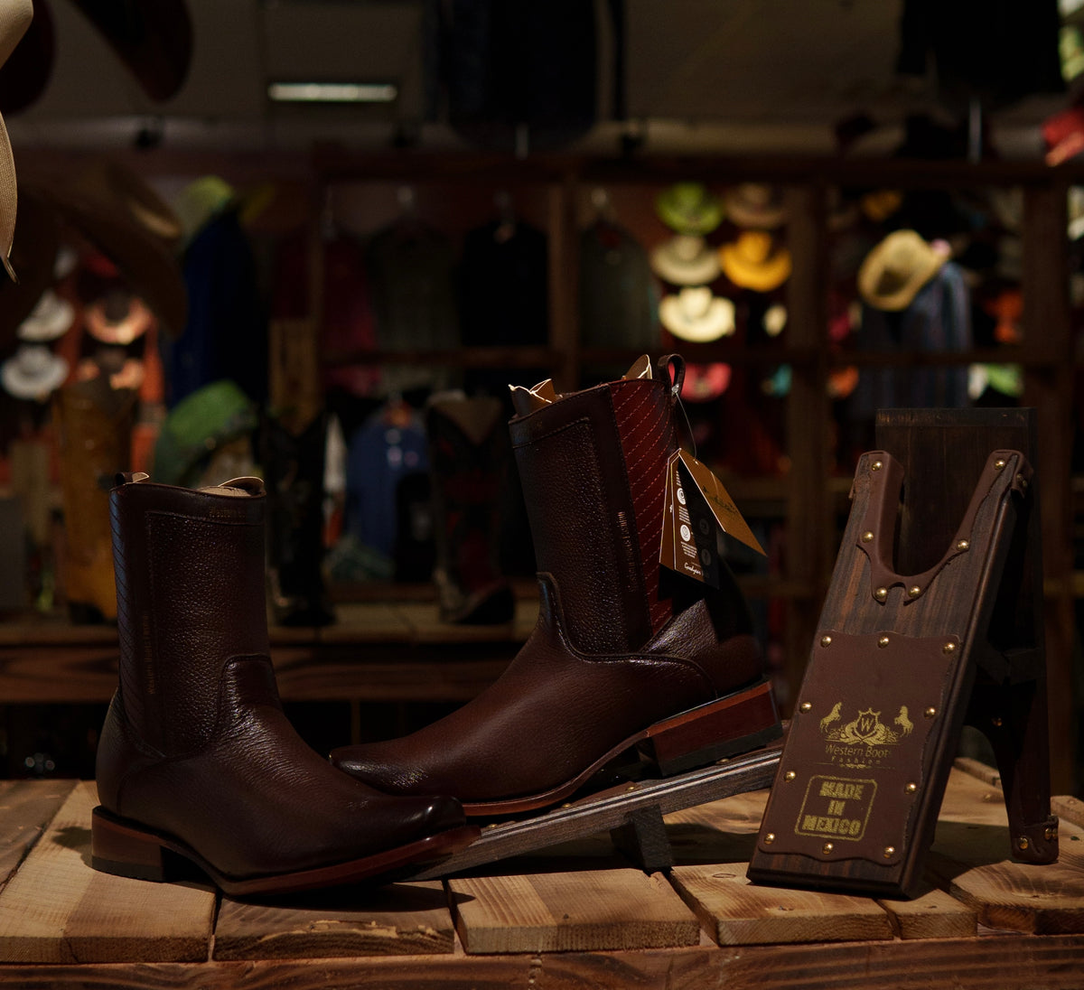 WBF Men’s Monaco “Cafe” Dubai Toe Boot