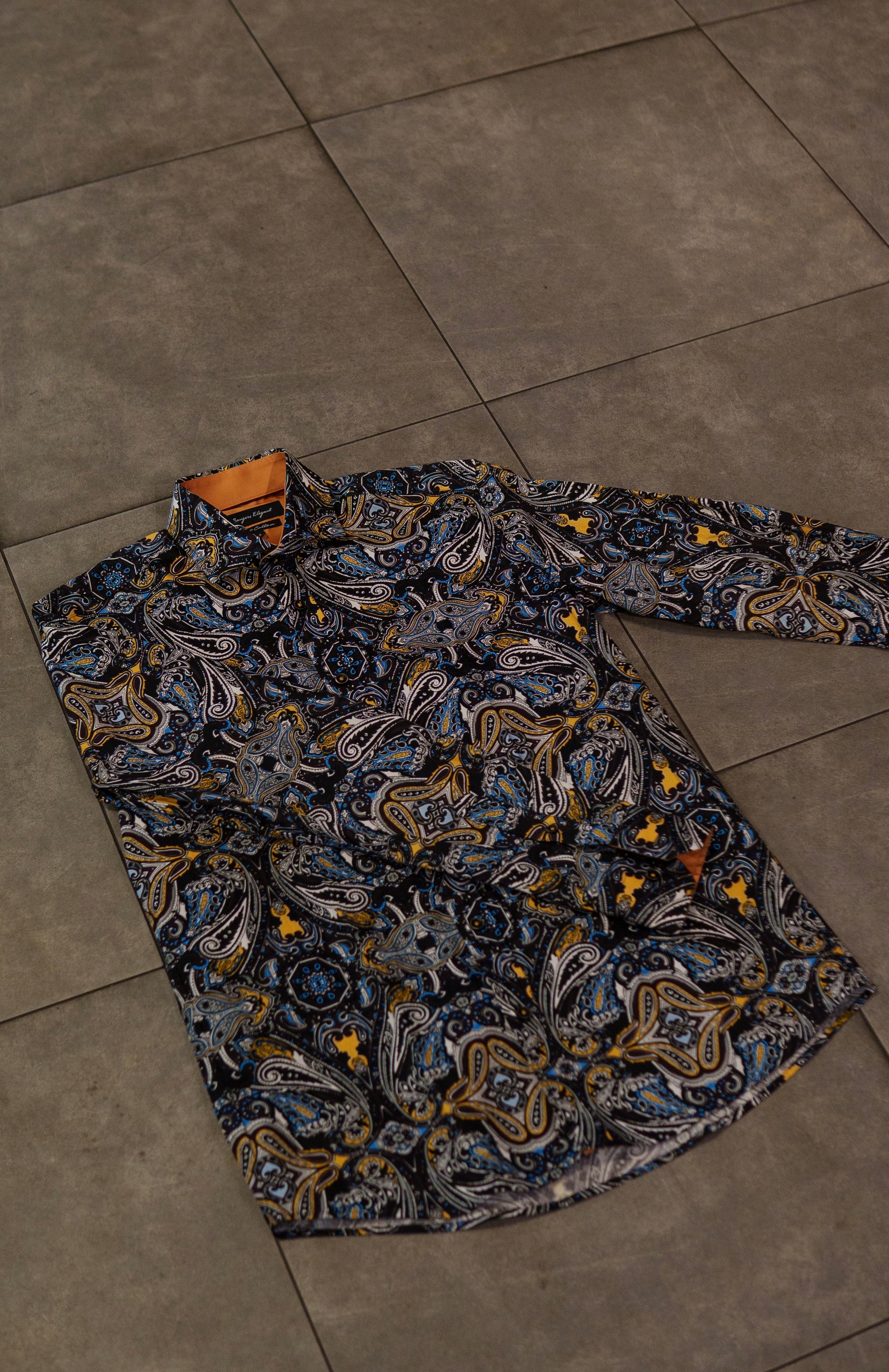 Men’s Printed Long Sleeve Button Up - Gladiator