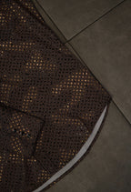 Men’s Printed Long Sleeve Button Up - Brown Hex