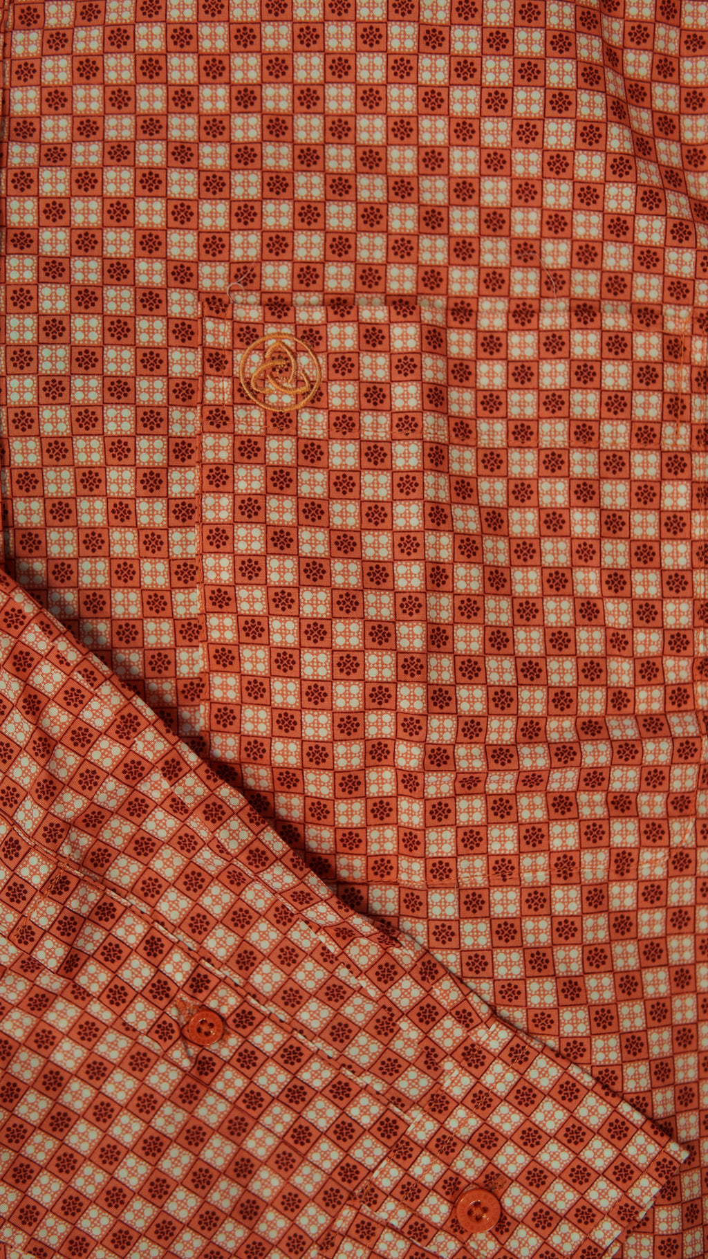 Men’s Printed Long Sleeve Button Up - Vulcan