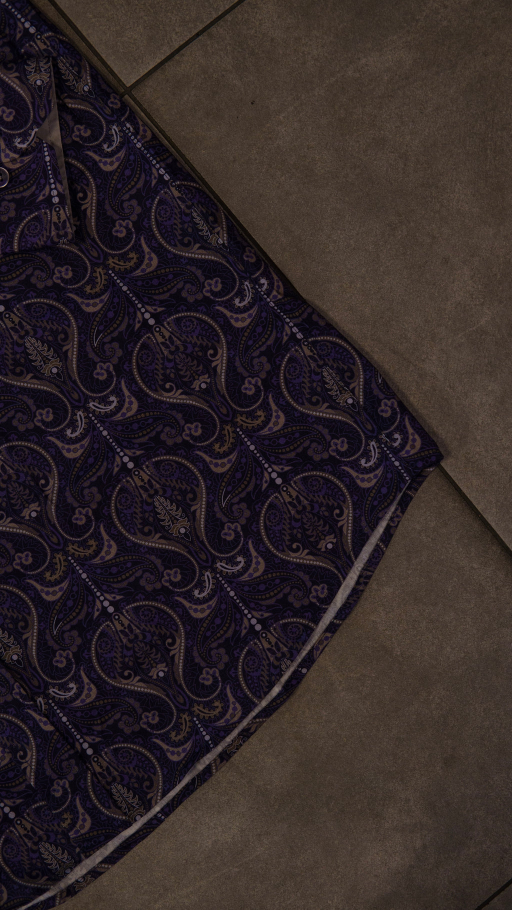 Men’s Printed Long Sleeve Button Up - Purple Rift