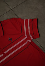 Men’s Polo Button Up - Red Plaid
