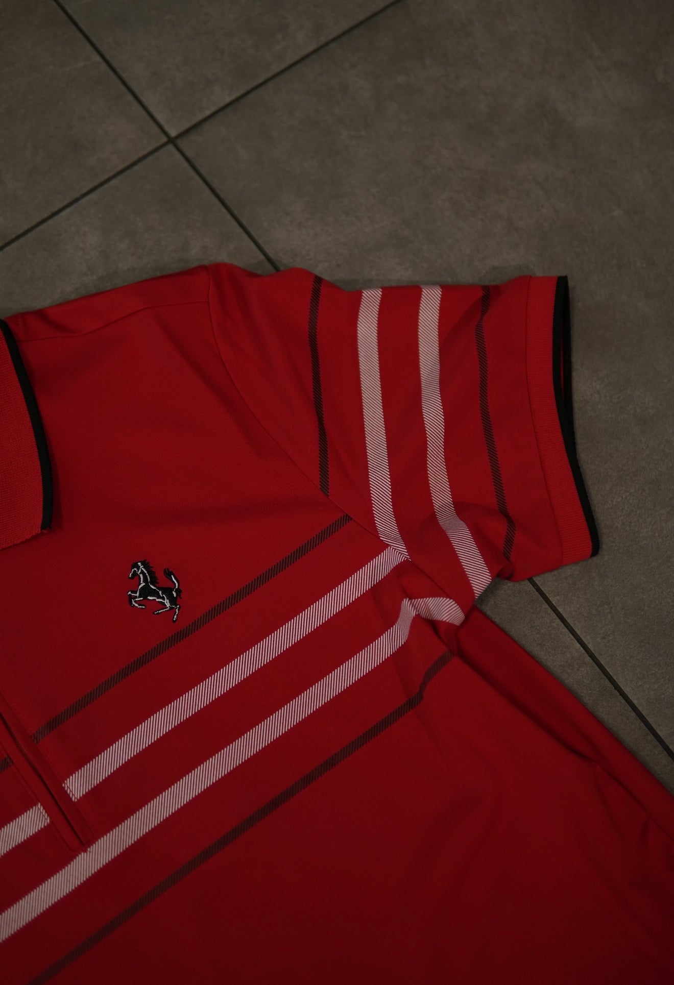 Men’s Polo Button Up - Red Plaid