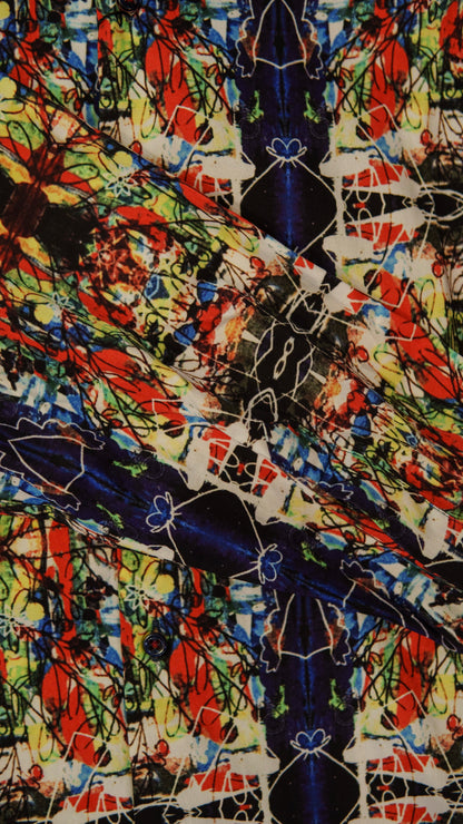 Men’s Printed Long Sleeve Button Up - Rainbow Radiology