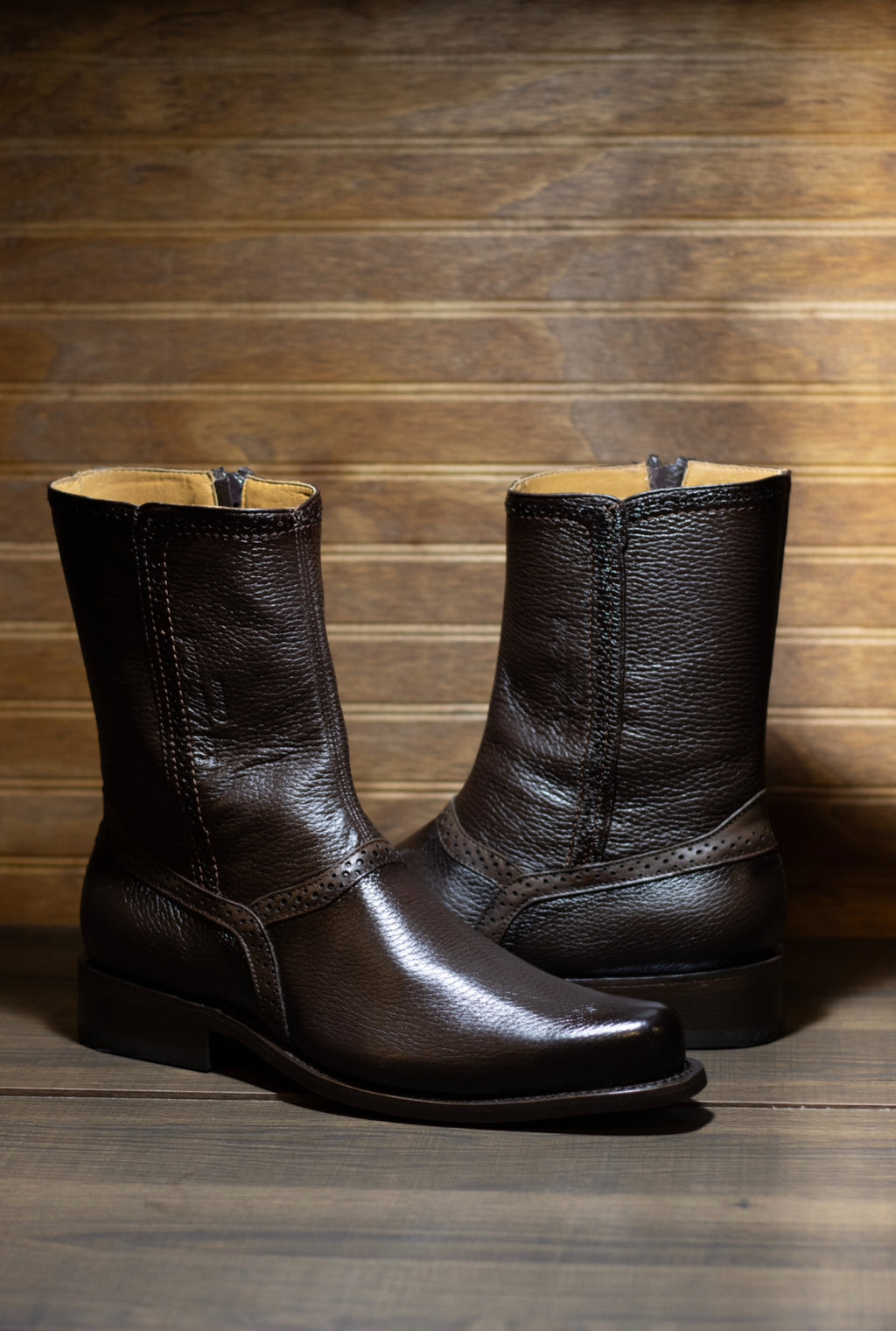 Deer Francia Zipper Botin “Faded Brown”