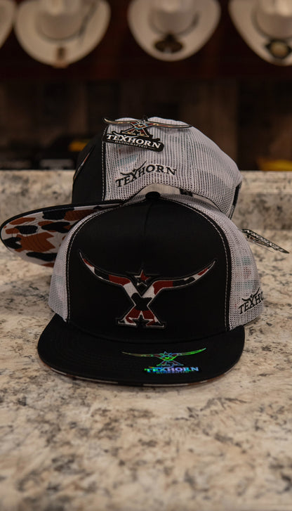 Tex Horn Snapback Cap Spotted Brim