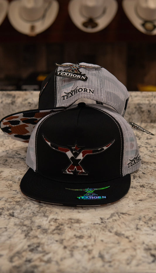 Tex Horn Snapback Cap Spotted Brim