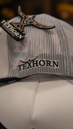Tex Horn Snapback Cap White Country Brim