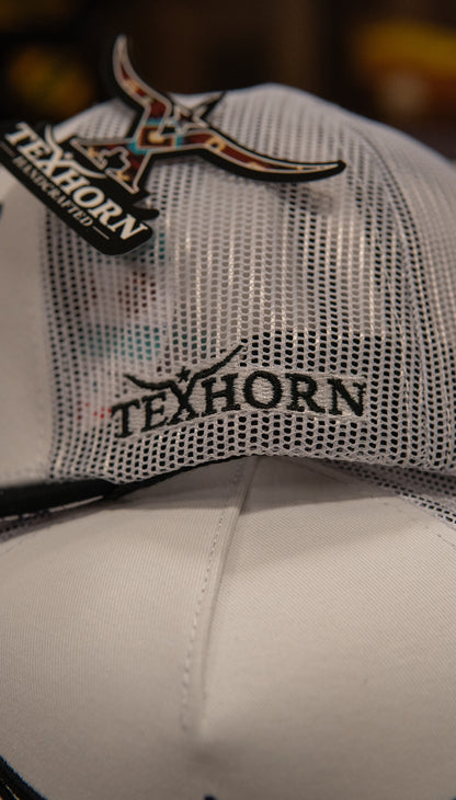 Tex Horn Snapback Cap White Country Brim