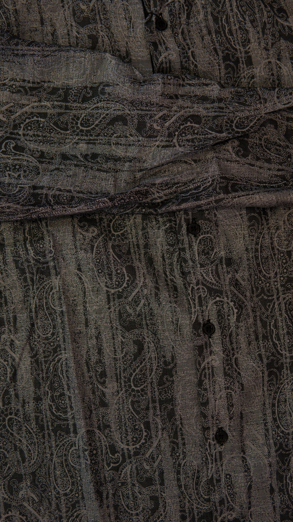 Men’s Printed Long Sleeve Button Up - Cement’s Paisley