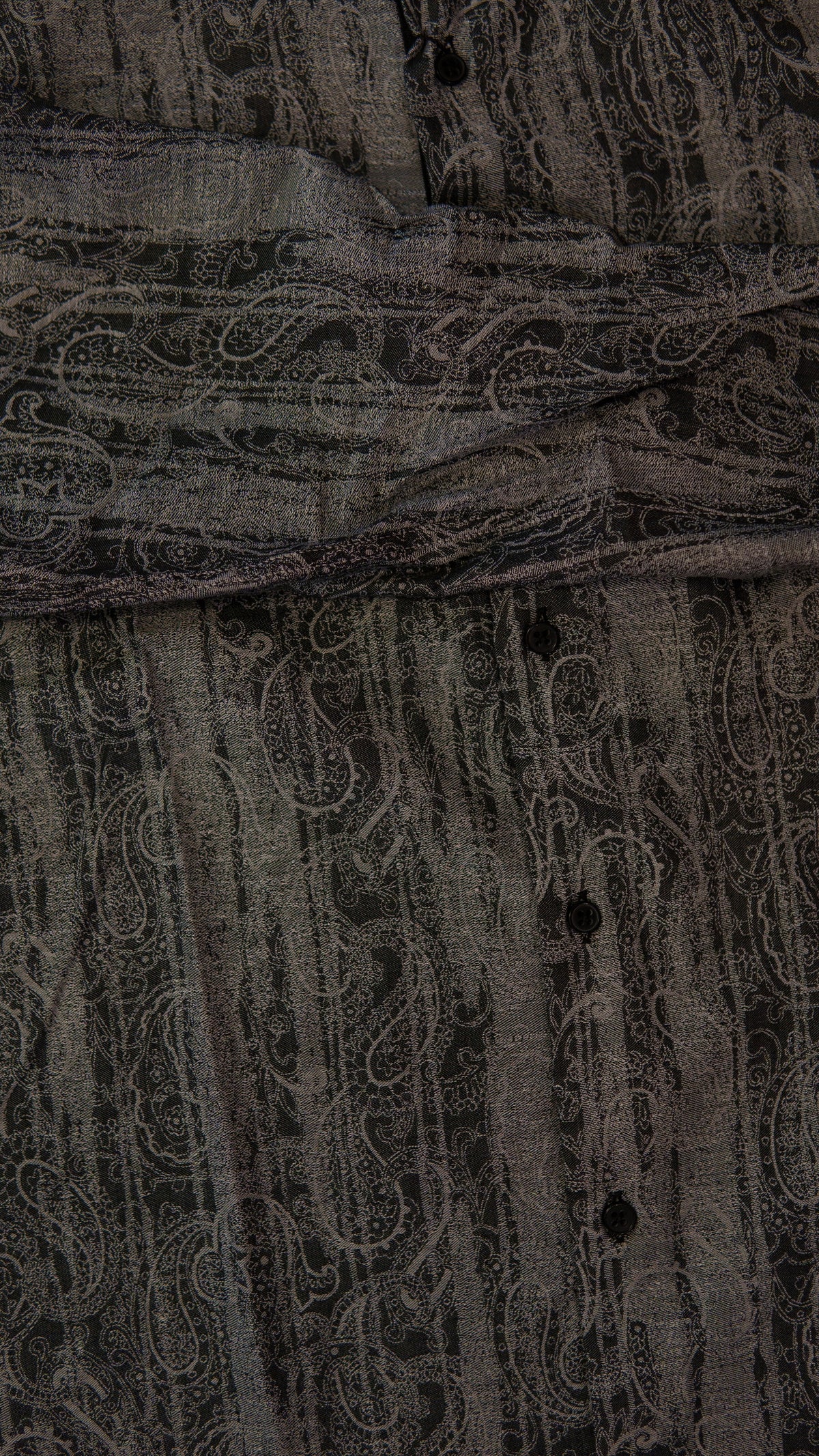 Men’s Printed Long Sleeve Button Up - Cement’s Paisley