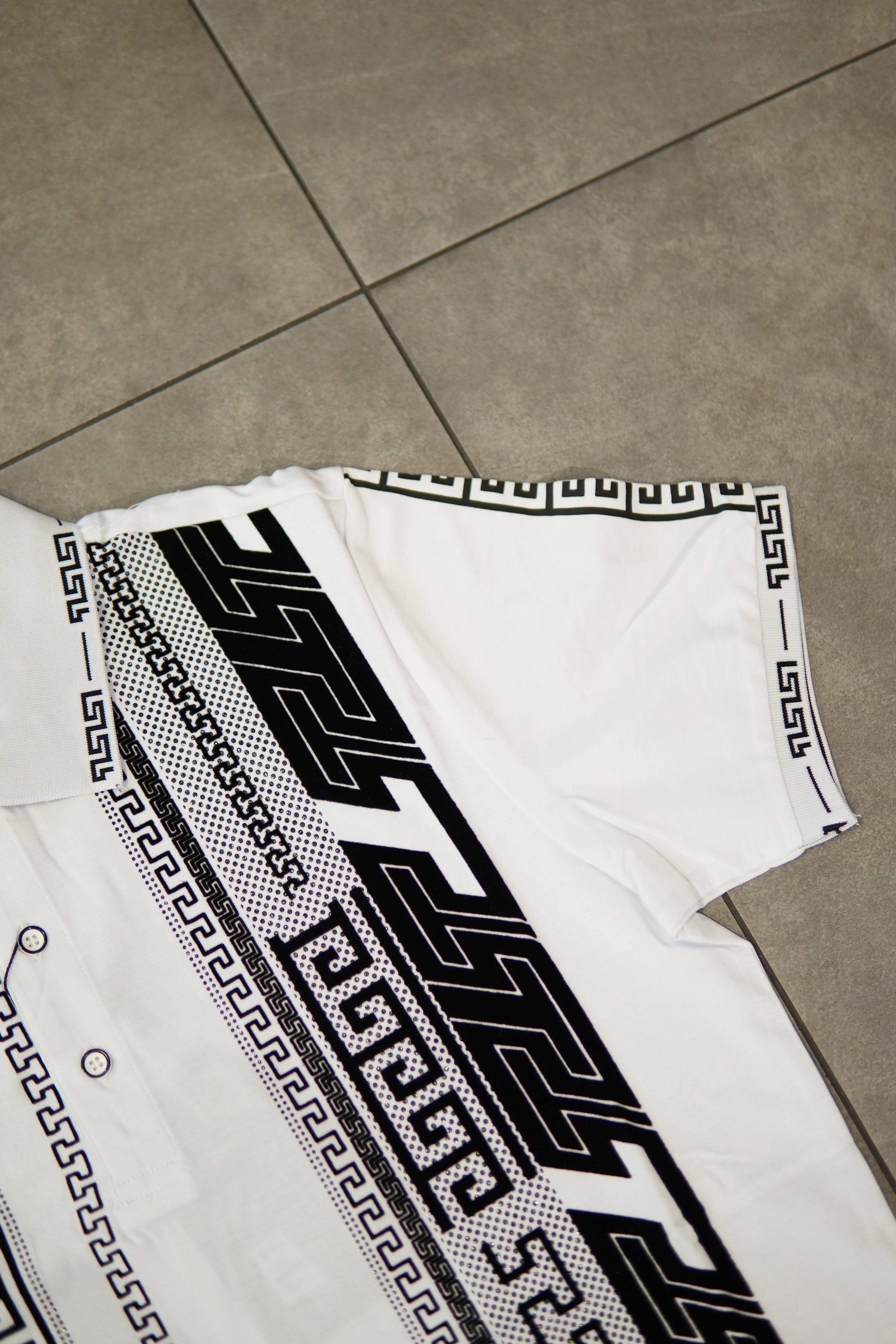 Men’s Polo Button Up - Roman White