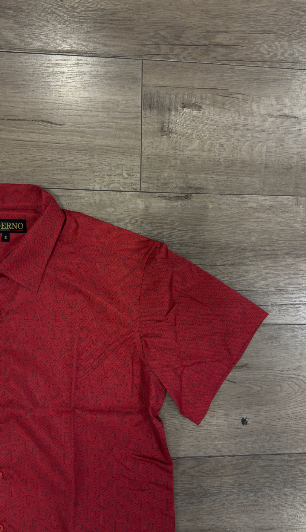 Men’s Short Sleeve Button Up - Blood Royal