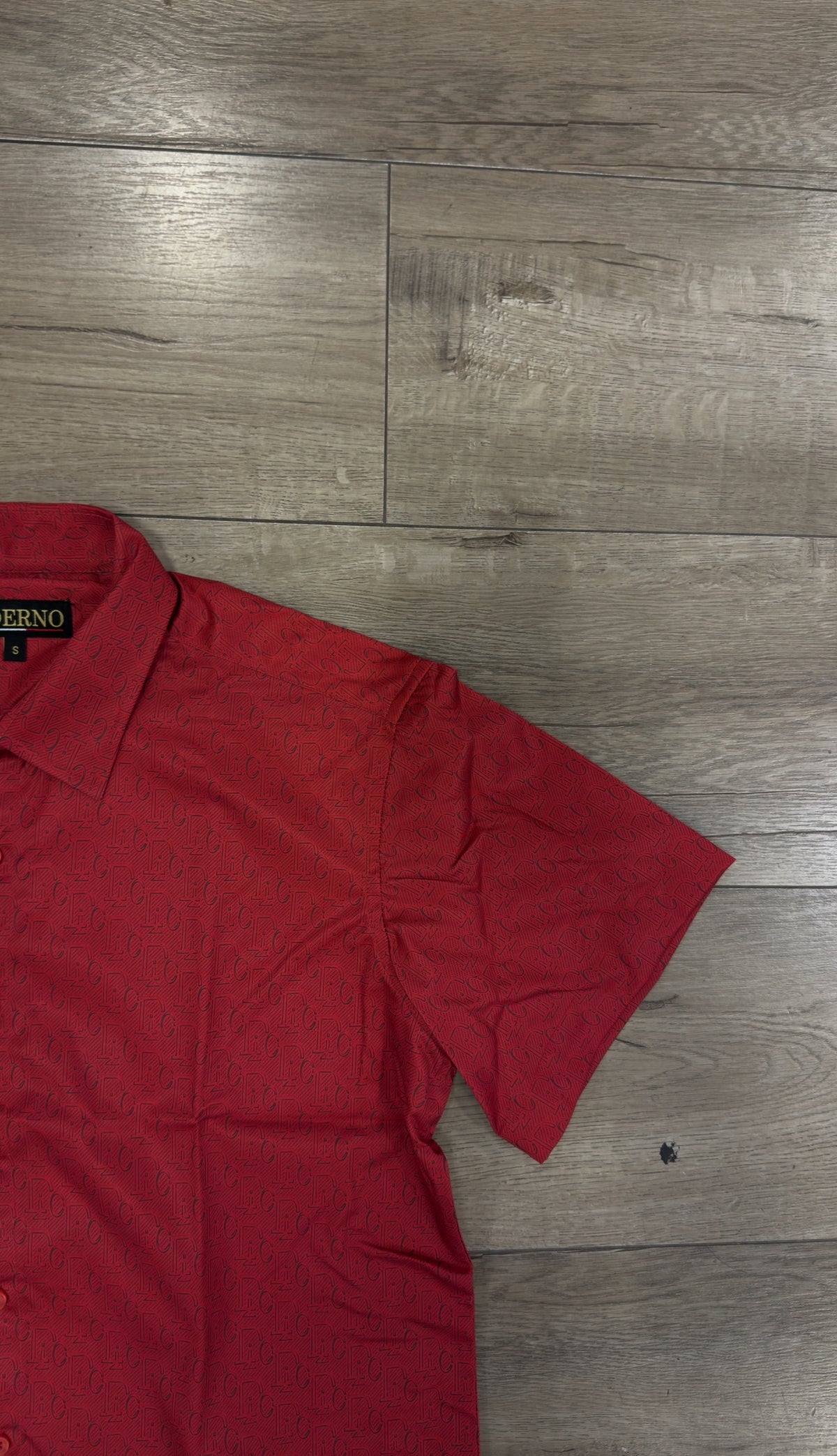 Men’s Moderno Short Sleeve Button Up “Blood Royal”