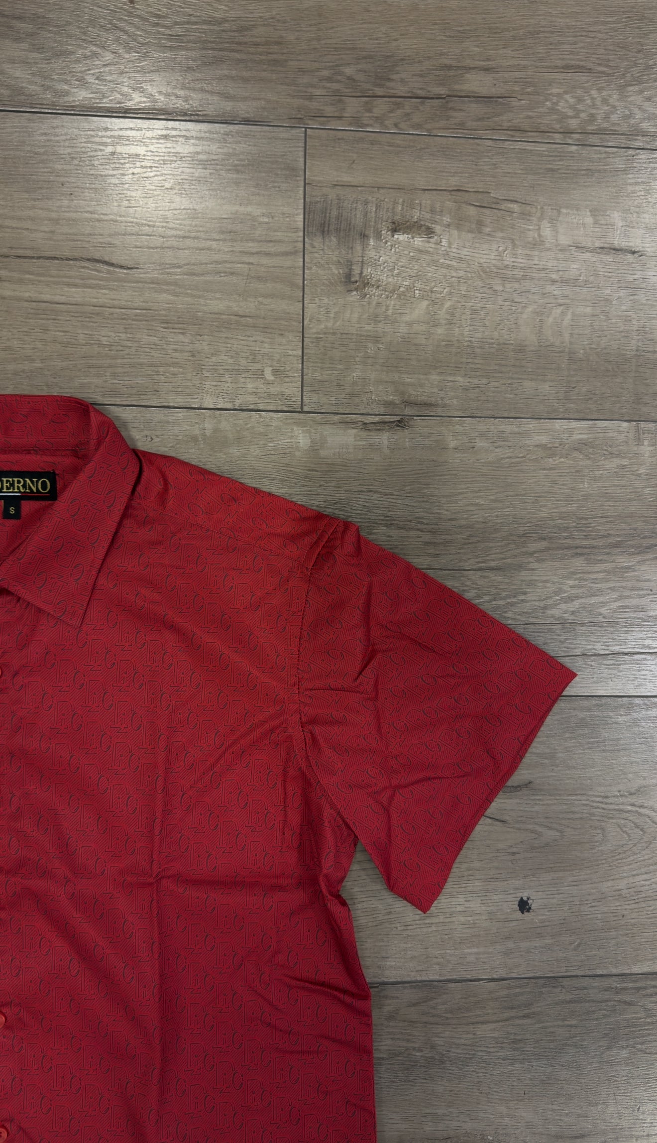 Men’s Short Sleeve Button Up - Blood Royal
