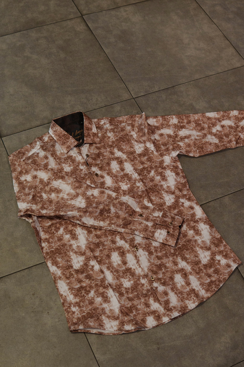 Men’s Printed Long Sleeve Button Up - Darude Sandstorm