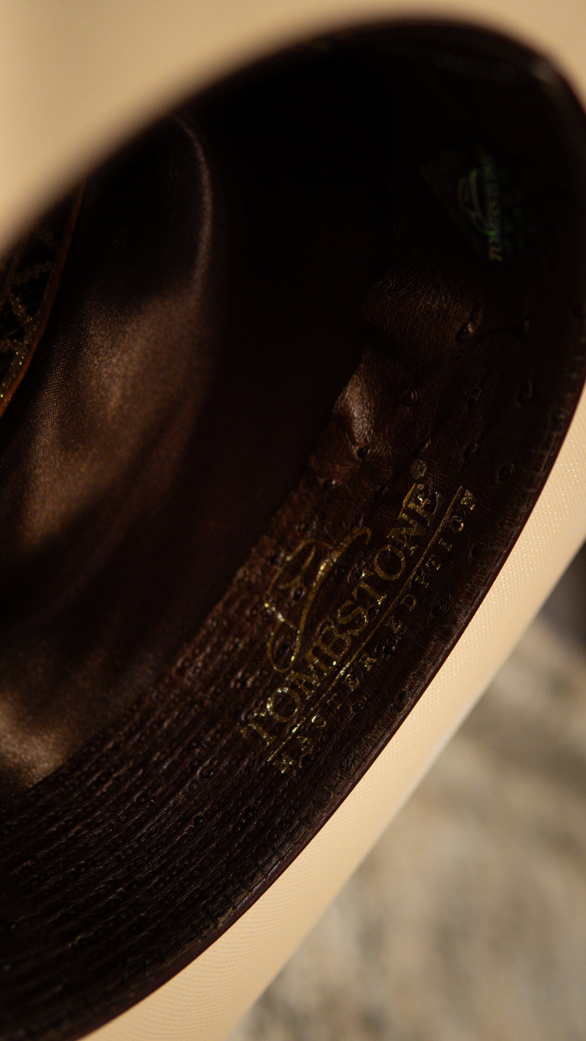 Sombrero Tombstone 10,000X “Choco Avestruz” Edition Sombrero Straw Hat