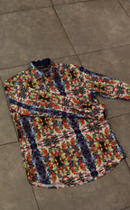 Men’s Printed Long Sleeve Button Up - Rainbow Radiology