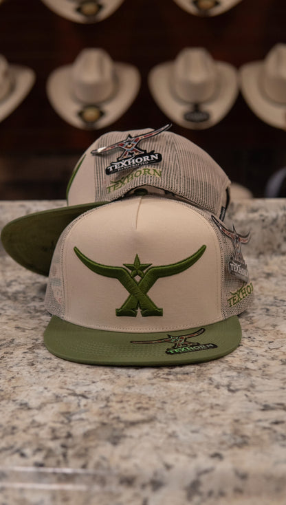 Tex Horn Snapback Cap Shade Of Green