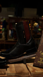 WBF Men’s Monaco “Black” Dubai Toe Boots