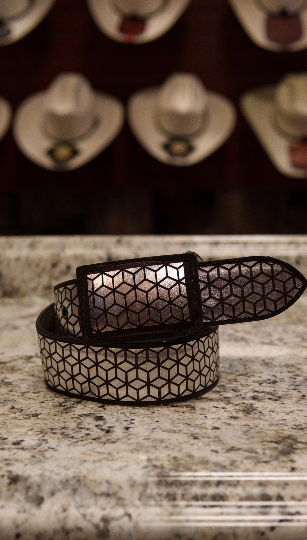 Men’s 2” Belt - Plata Blocks