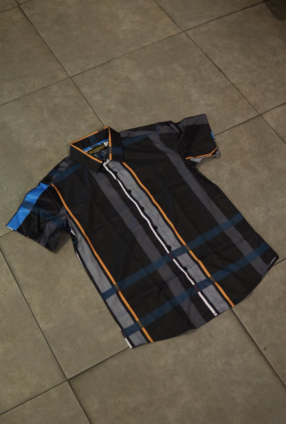 Men’s Moderno Short Sleeve Button Up “Noire”