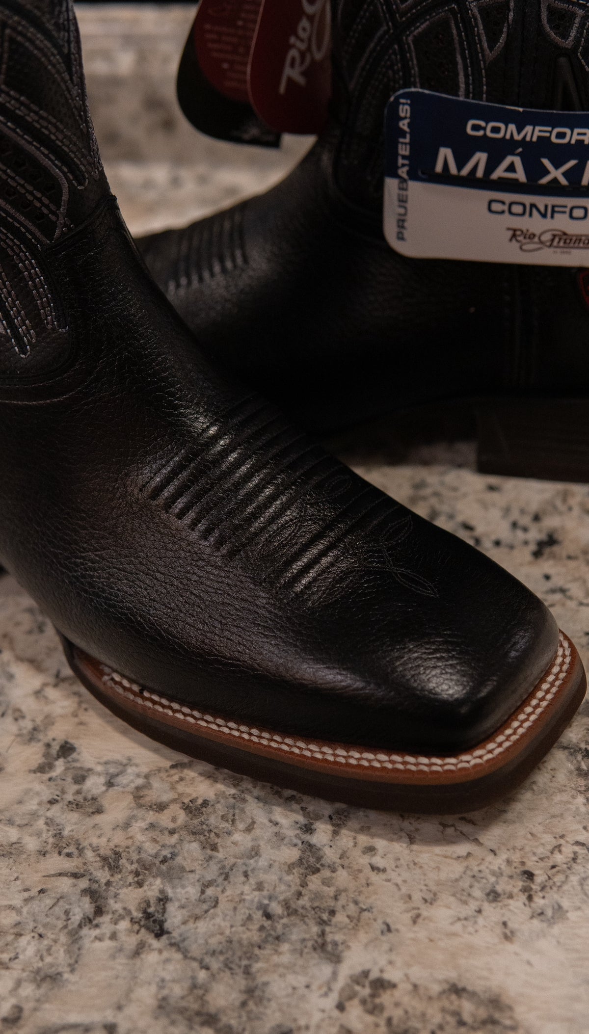 Rio Grande Men's Work Wear Boots Sierra Black Crack Gris