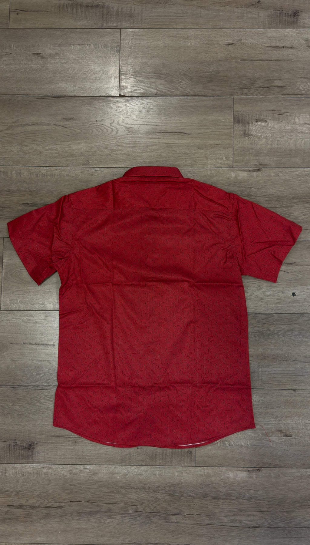 Men’s Short Sleeve Button Up - Blood Royal