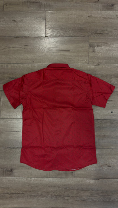 Men’s Moderno Short Sleeve Button Up “Blood Royal”