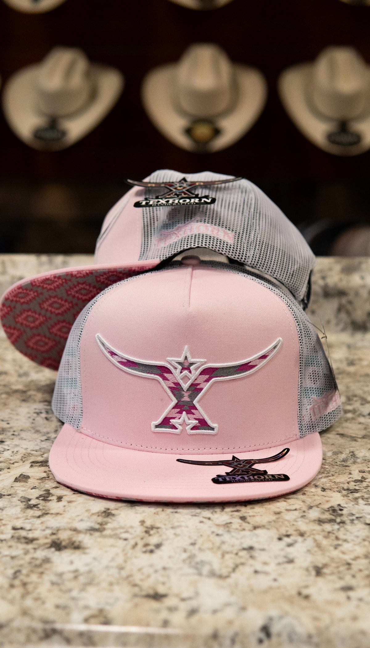 Tex Horn Snapback Cap Pink