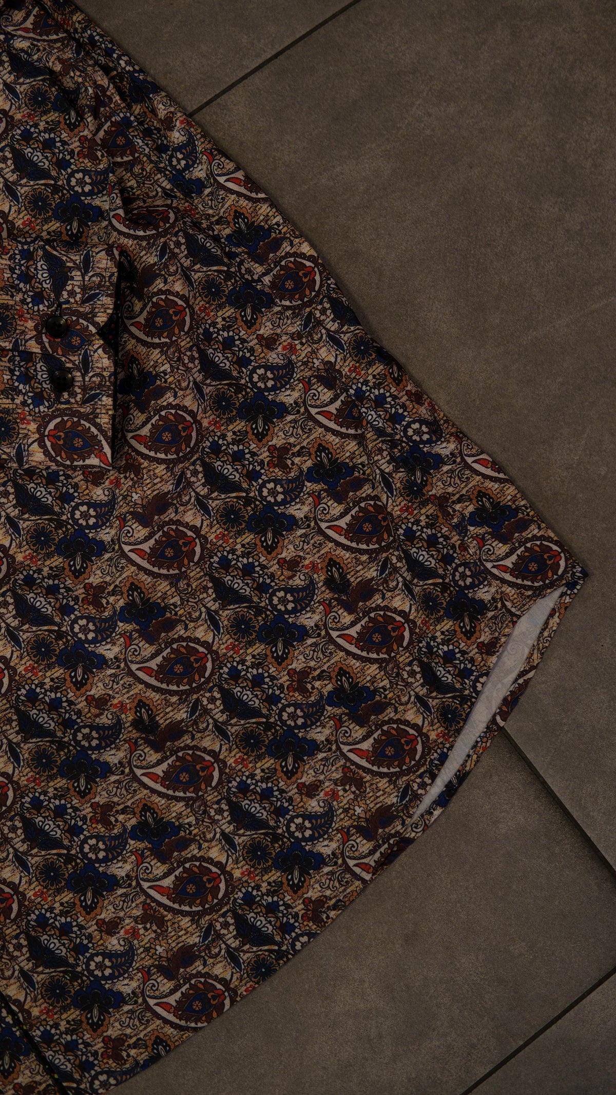 Men’s Printed Long Sleeve Button Up - Earths Liquify