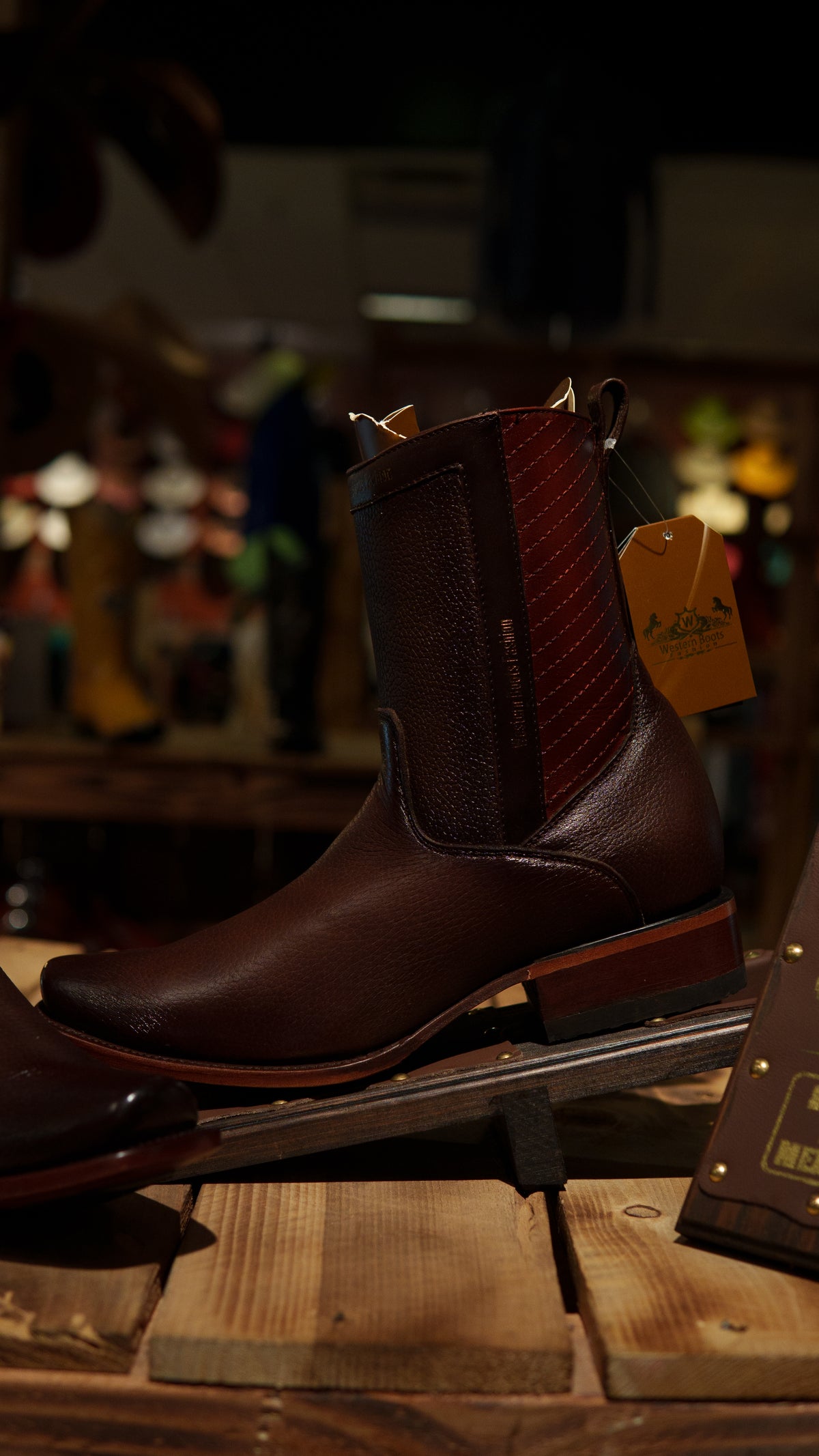 WBF Men’s Monaco “Cafe” Dubai Toe Boot