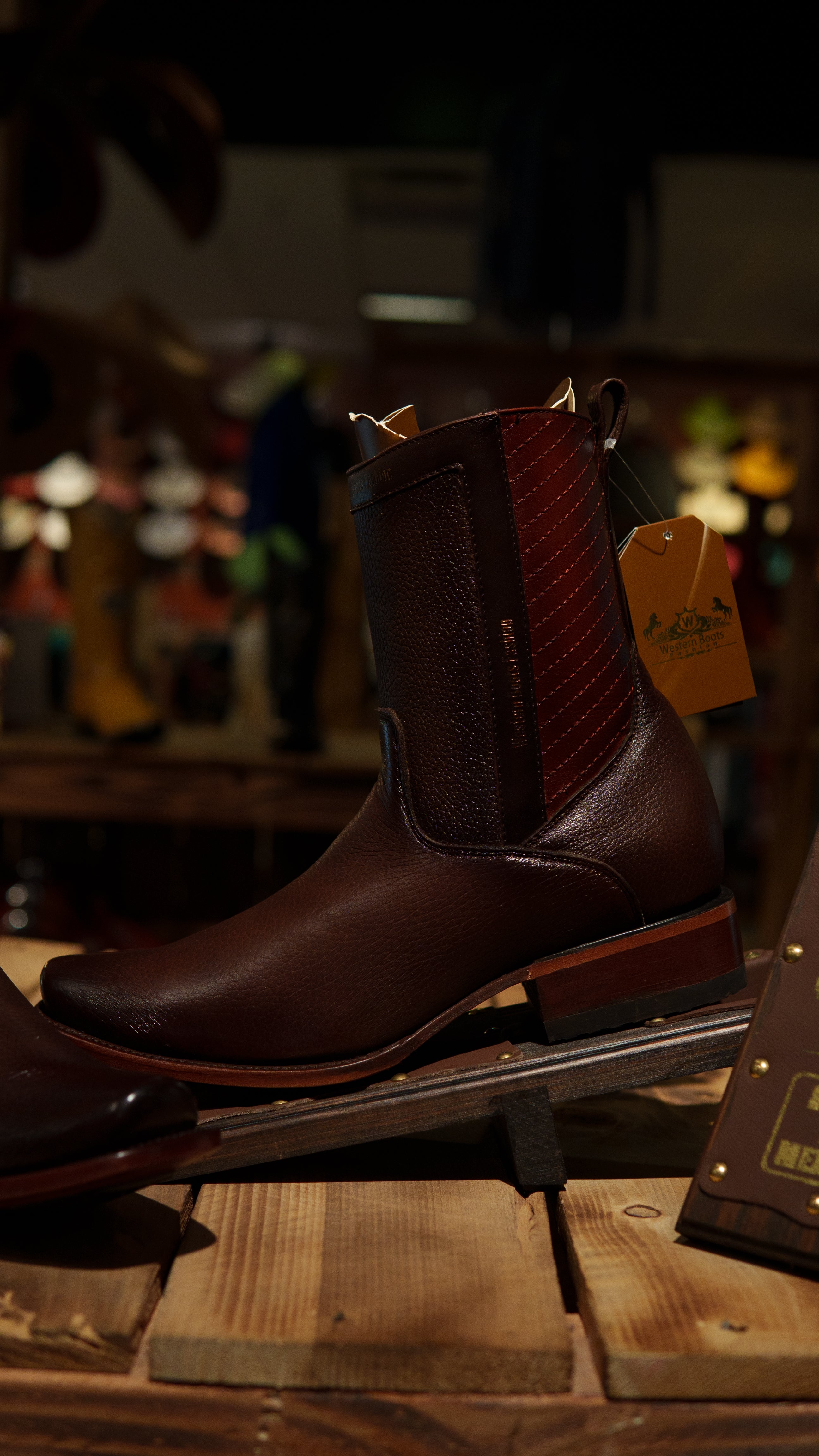 WBF Men’s Monaco “Cafe” Dubai Toe Boot