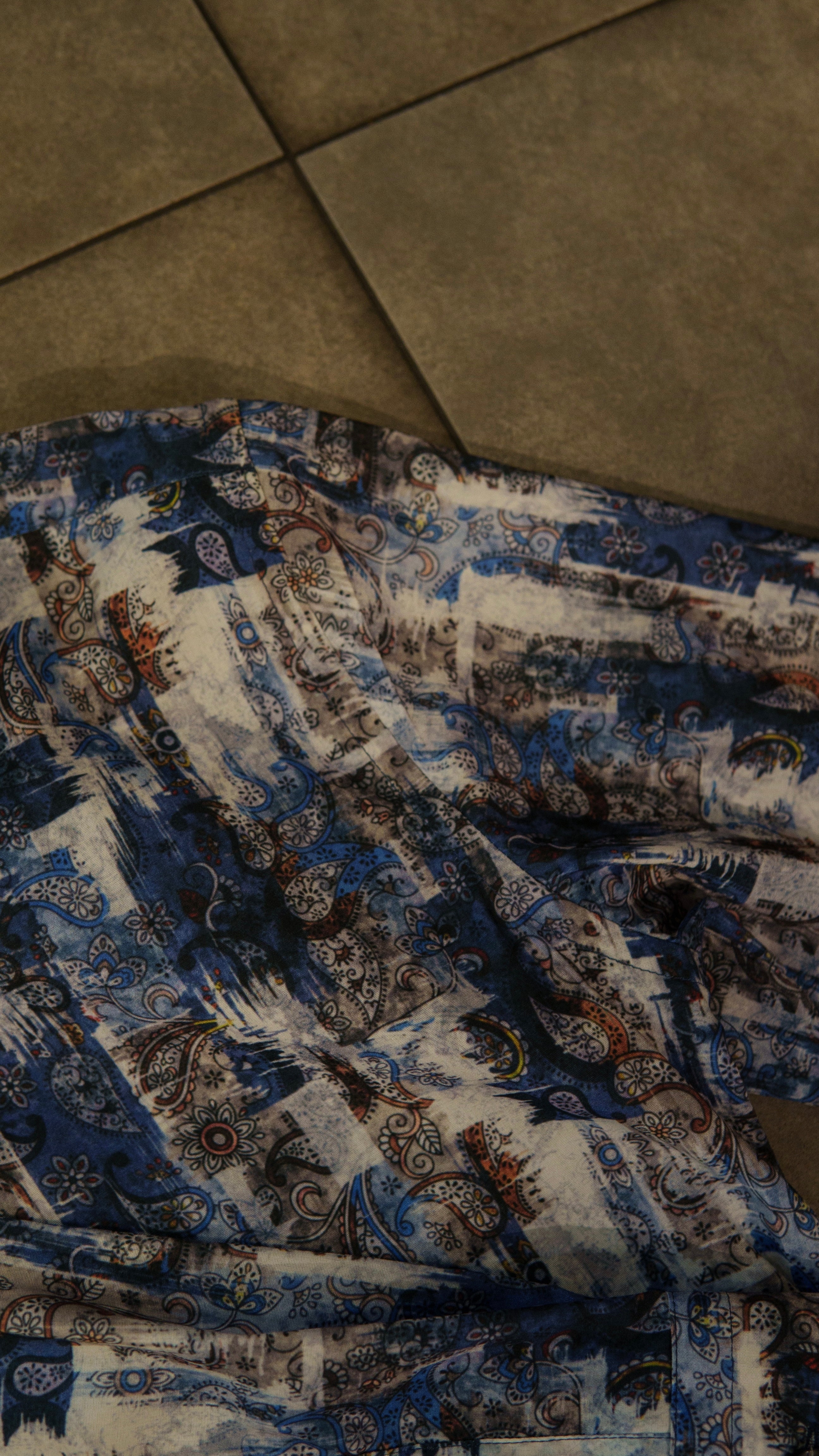 Men’s Long Sleeve Button Up - Blue Graphite