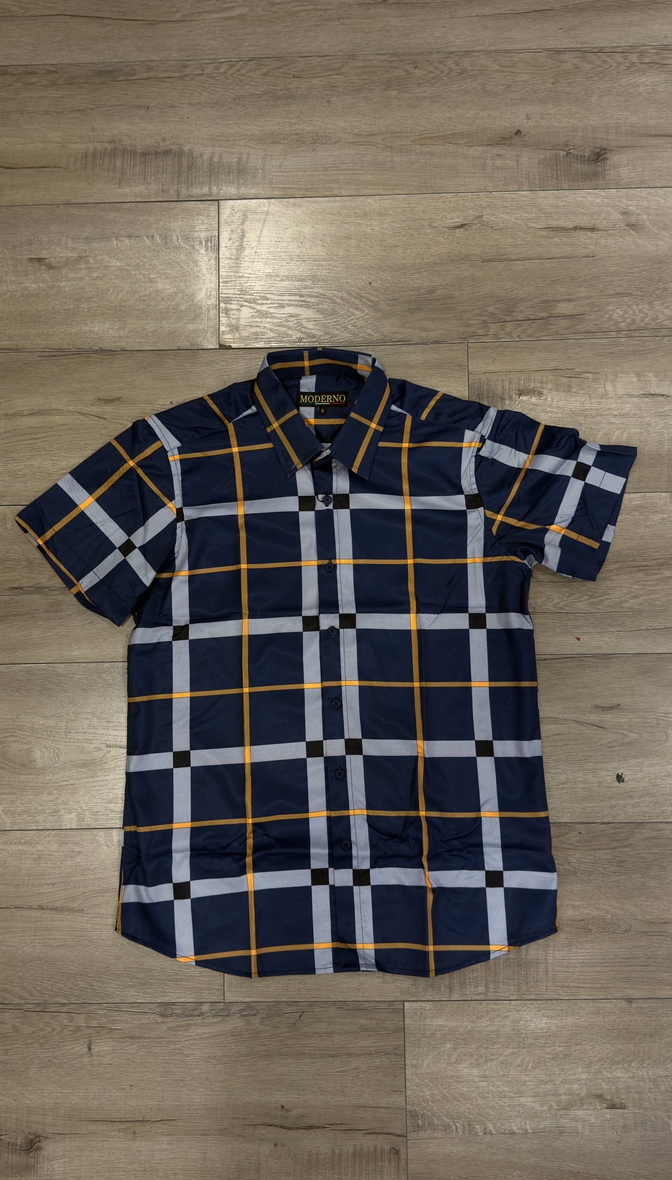 Men’s Short Sleeve Button Up - Purple Royalty