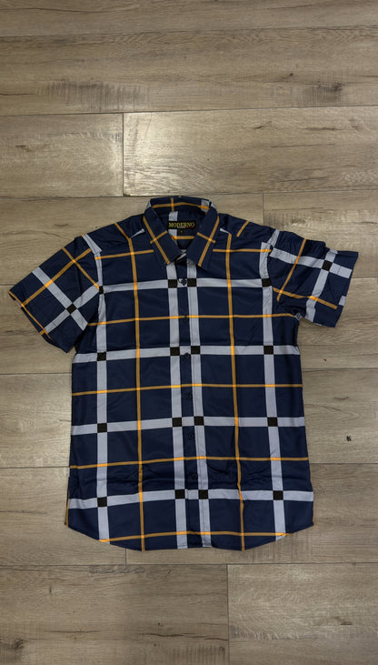 Men’s Moderno Short Sleeve Button Up “Purple Royalty”
