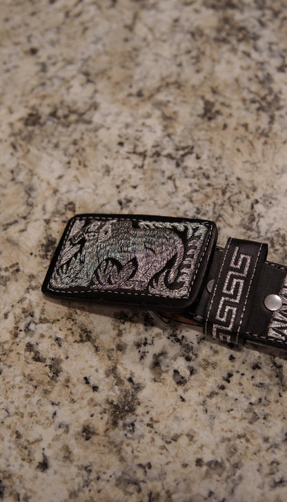 Men’s 2” Belt - Silver Bull