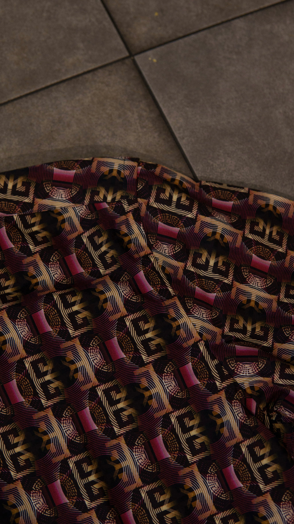 Men’s Printed Long Sleeve Button Up - Para Purp