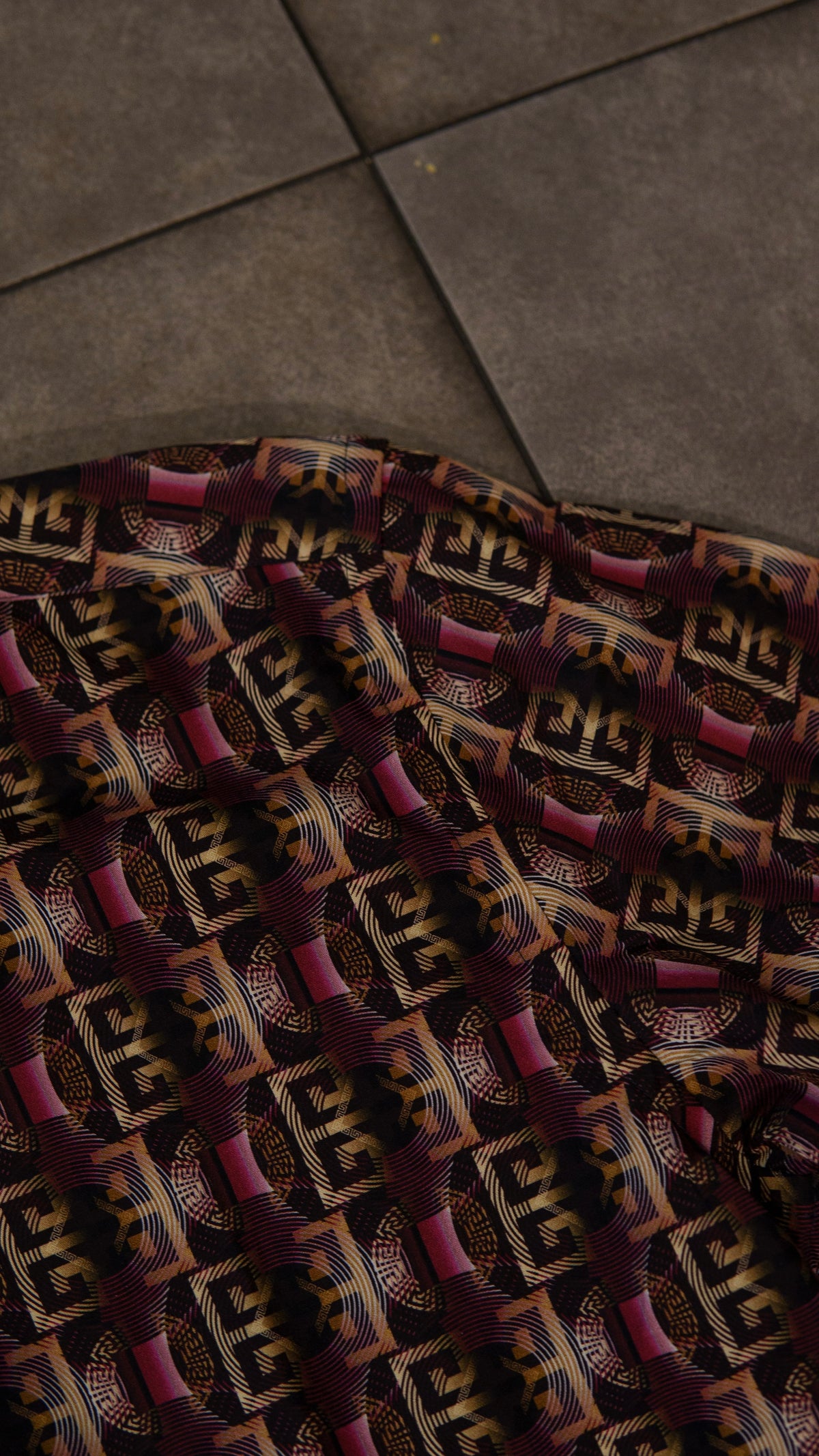 Men’s Printed Long Sleeve Button Up - Para Purp
