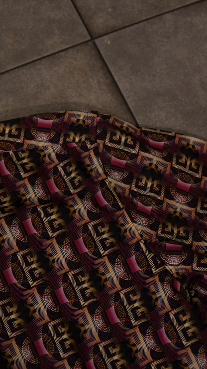 Men’s Printed Long Sleeve Button Up - Para Purp
