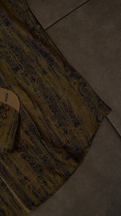 Men’s Printed Long Sleeve Button Up - Swamp