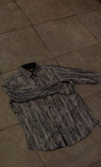 Men’s Printed Long Sleeve Button Up - Cement’s Paisley