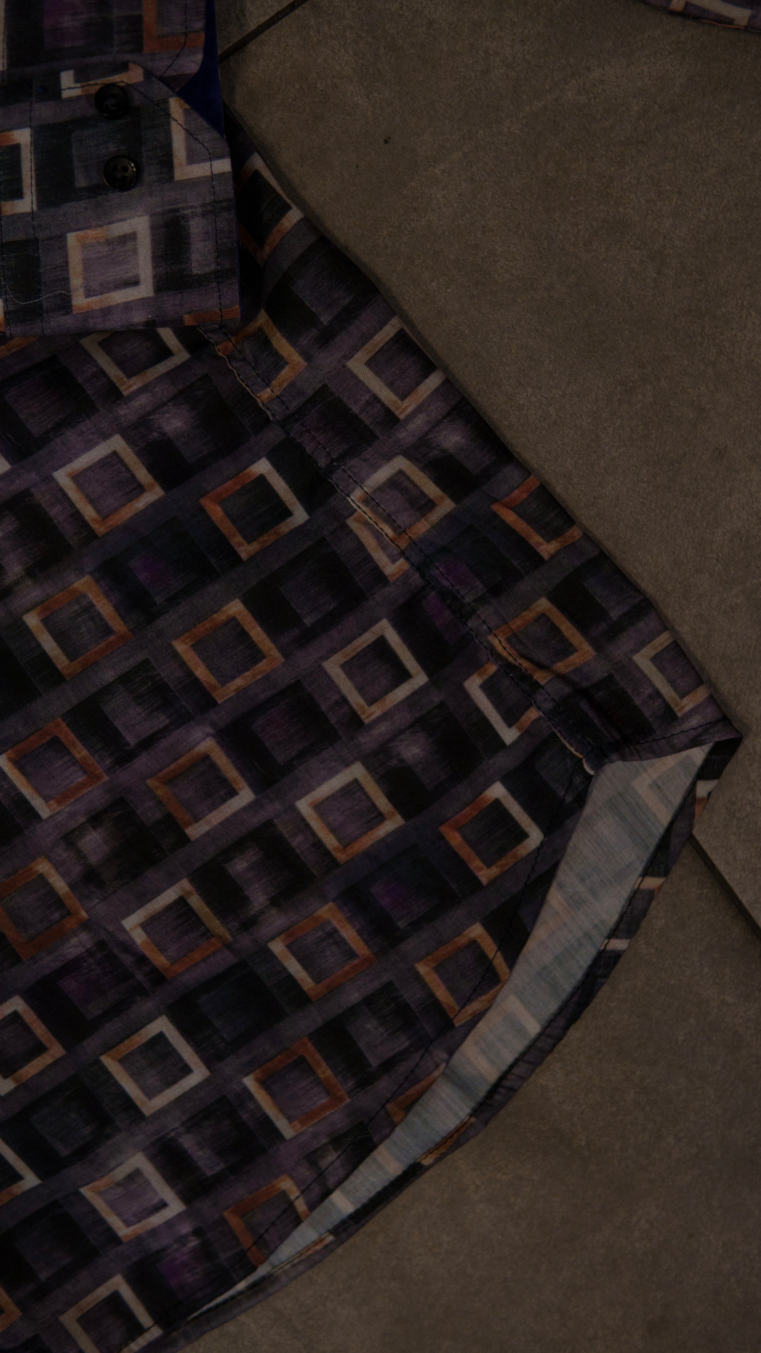 Men’s Printed Long Sleeve Button Up - Evolution