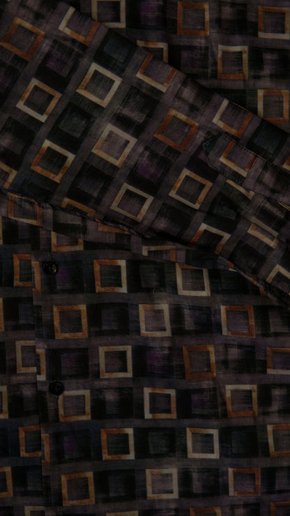 Men’s Printed Long Sleeve Button Up - Evolution