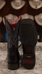 Rio Grande Men's Work Wear Boots Sierra Black Crack Gris