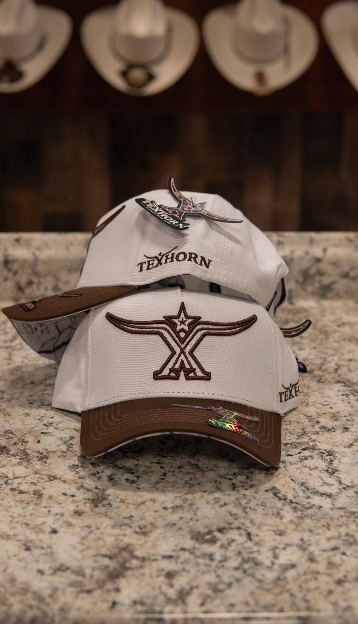 Tex Horn Snapback Cap Brown Brim