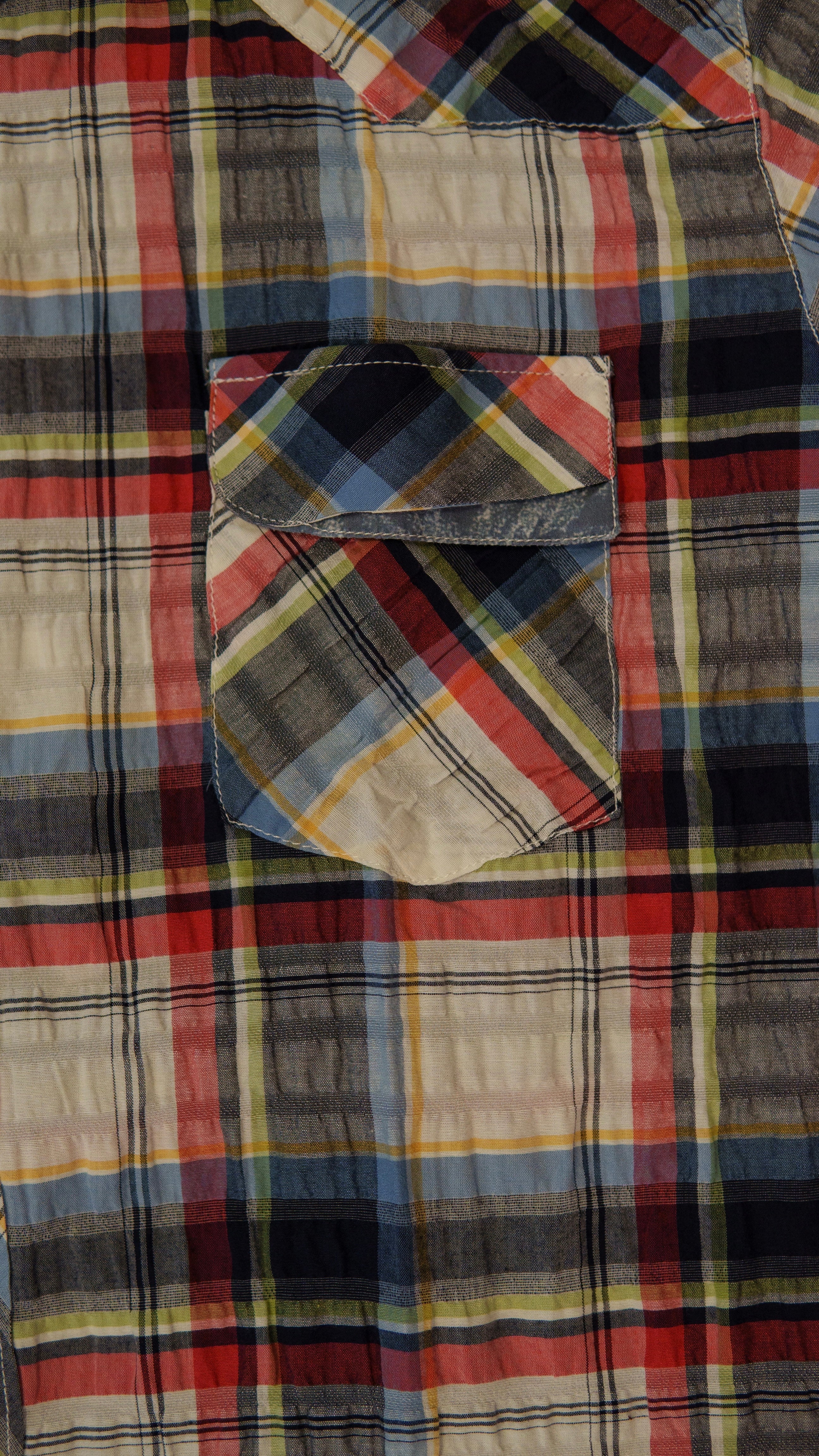 Men’s Printed Long Sleeve Button Up - Cuadra Plaid