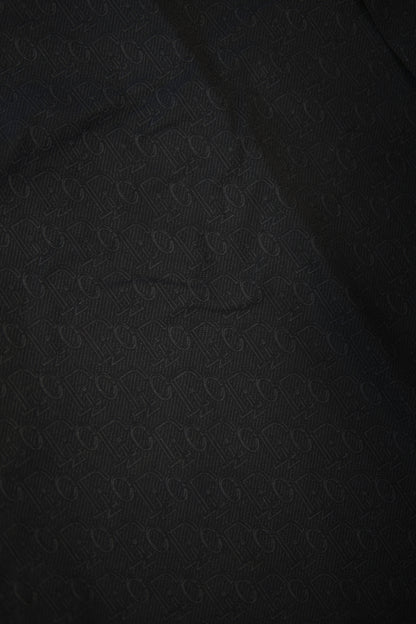 Men’s Printed Short Sleeve Button Up - Black